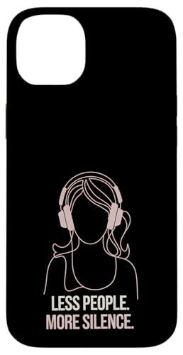 Less People More Silence Introvert Minimalist Kopfhörer Lofi Hülle für iPhone 14 Plus Less People More Silence Introvert Minimalist Kopfhörer Lofi Hülle für iPhone 14 Plus von Antisocial People Wear - Autism & ADHD Support
