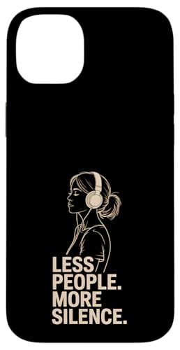 Less People More Silence Introvert Minimalist Kopfhörer Lofi Hülle für iPhone 14 Plus Less People More Silence Introvert Minimalist Kopfhörer Lofi Hülle für iPhone 14 Plus von Antisocial People Wear - Autism & ADHD Support