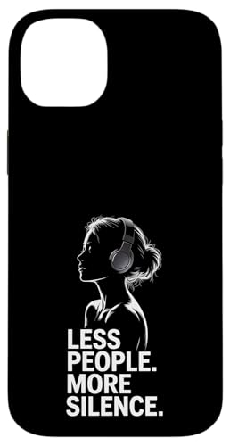 Less People More Silence Introvert Minimalist Kopfhörer Lofi Hülle für iPhone 14 Plus Less People More Silence Introvert Minimalist Kopfhörer Lofi Hülle für iPhone 14 Plus von Antisocial People Wear - Autism & ADHD Support