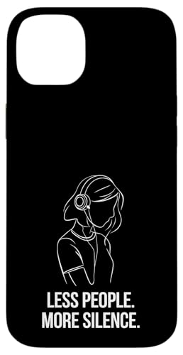 Less People More Silence Introvert Minimalist Kopfhörer Lofi Hülle für iPhone 14 Plus Less People More Silence Introvert Minimalist Kopfhörer Lofi Hülle für iPhone 14 Plus von Antisocial People Wear - Autism & ADHD Support