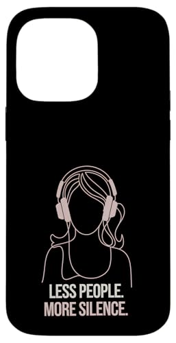 Less People More Silence Introvert Minimalist Kopfhörer Lofi Hülle für iPhone 14 Pro Max Less People More Silence Introvert Minimalist Kopfhörer Lofi Hülle für iPhone 14 Pro Max von Antisocial People Wear - Autism & ADHD Support