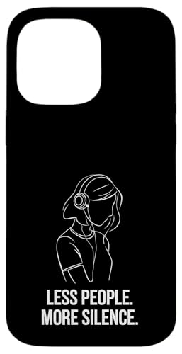 Less People More Silence Introvert Minimalist Kopfhörer Lofi Hülle für iPhone 14 Pro Max Less People More Silence Introvert Minimalist Kopfhörer Lofi Hülle für iPhone 14 Pro Max von Antisocial People Wear - Autism & ADHD Support