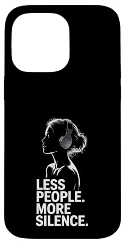 Less People More Silence Introvert Minimalist Kopfhörer Lofi Hülle für iPhone 14 Pro Max Less People More Silence Introvert Minimalist Kopfhörer Lofi Hülle für iPhone 14 Pro Max von Antisocial People Wear - Autism & ADHD Support