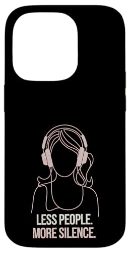 Less People More Silence Introvert Minimalist Kopfhörer Lofi Hülle für iPhone 14 Pro Less People More Silence Introvert Minimalist Kopfhörer Lofi Hülle für iPhone 14 Pro von Antisocial People Wear - Autism & ADHD Support