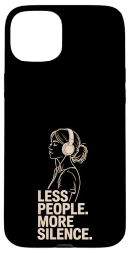 Less People More Silence Introvert Minimalist Kopfhörer Lofi Hülle für iPhone 15 Plus Less People More Silence Introvert Minimalist Kopfhörer Lofi Hülle für iPhone 15 Plus von Antisocial People Wear - Autism & ADHD Support
