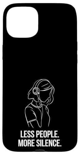 Less People More Silence Introvert Minimalist Kopfhörer Lofi Hülle für iPhone 15 Plus Less People More Silence Introvert Minimalist Kopfhörer Lofi Hülle für iPhone 15 Plus von Antisocial People Wear - Autism & ADHD Support