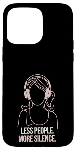 Less People More Silence Introvert Minimalist Kopfhörer Lofi Hülle für iPhone 15 Pro Max Less People More Silence Introvert Minimalist Kopfhörer Lofi Hülle für iPhone 15 Pro Max von Antisocial People Wear - Autism & ADHD Support