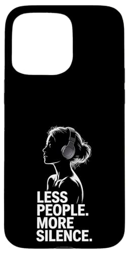 Less People More Silence Introvert Minimalist Kopfhörer Lofi Hülle für iPhone 15 Pro Max Less People More Silence Introvert Minimalist Kopfhörer Lofi Hülle für iPhone 15 Pro Max von Antisocial People Wear - Autism & ADHD Support
