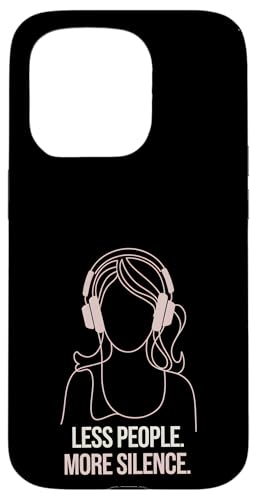 Less People More Silence Introvert Minimalist Kopfhörer Lofi Hülle für iPhone 15 Pro Less People More Silence Introvert Minimalist Kopfhörer Lofi Hülle für iPhone 15 Pro von Antisocial People Wear - Autism & ADHD Support