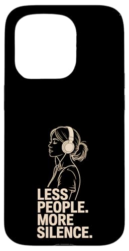 Less People More Silence Introvert Minimalist Kopfhörer Lofi Hülle für iPhone 15 Pro Less People More Silence Introvert Minimalist Kopfhörer Lofi Hülle für iPhone 15 Pro von Antisocial People Wear - Autism & ADHD Support