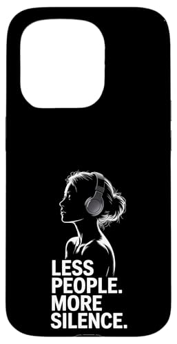 Less People More Silence Introvert Minimalist Kopfhörer Lofi Hülle für iPhone 15 Pro Less People More Silence Introvert Minimalist Kopfhörer Lofi Hülle für iPhone 15 Pro von Antisocial People Wear - Autism & ADHD Support