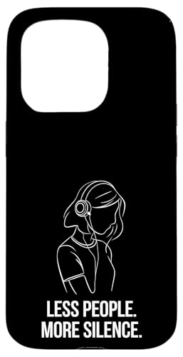Less People More Silence Introvert Minimalist Kopfhörer Lofi Hülle für iPhone 15 Pro Less People More Silence Introvert Minimalist Kopfhörer Lofi Hülle für iPhone 15 Pro von Antisocial People Wear - Autism & ADHD Support
