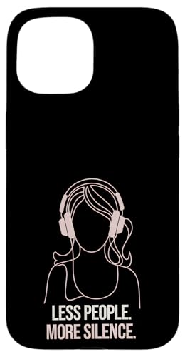 Less People More Silence Introvert Minimalist Kopfhörer Lofi Hülle für iPhone 15 Less People More Silence Introvert Minimalist Kopfhörer Lofi Hülle für iPhone 15 von Antisocial People Wear - Autism & ADHD Support