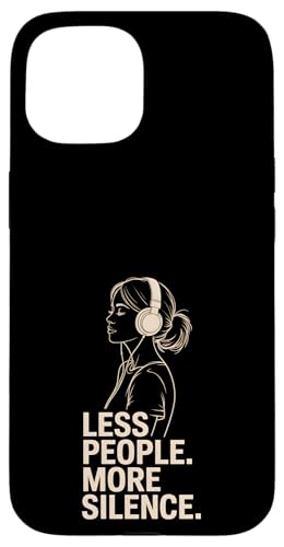 Less People More Silence Introvert Minimalist Kopfhörer Lofi Hülle für iPhone 15 Less People More Silence Introvert Minimalist Kopfhörer Lofi Hülle für iPhone 15 von Antisocial People Wear - Autism & ADHD Support