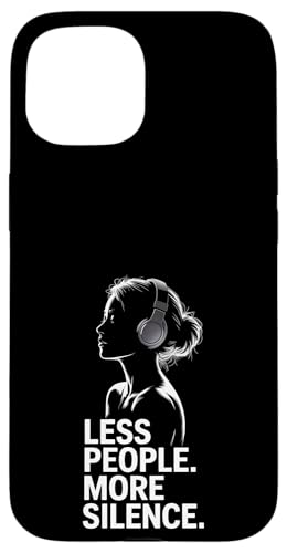 Less People More Silence Introvert Minimalist Kopfhörer Lofi Hülle für iPhone 15 Less People More Silence Introvert Minimalist Kopfhörer Lofi Hülle für iPhone 15 von Antisocial People Wear - Autism & ADHD Support