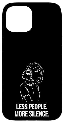 Less People More Silence Introvert Minimalist Kopfhörer Lofi Hülle für iPhone 15 Less People More Silence Introvert Minimalist Kopfhörer Lofi Hülle für iPhone 15 von Antisocial People Wear - Autism & ADHD Support
