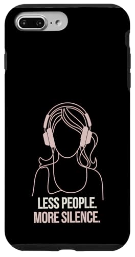 Less People More Silence Introvert Minimalist Kopfhörer Lofi Hülle für iPhone 7 Plus/8 Plus von Antisocial People Wear - Autism & ADHD Support