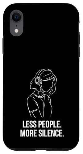 Less People More Silence Introvert Minimalist Kopfhörer Lofi Hülle für iPhone XR Less People More Silence Introvert Minimalist Kopfhörer Lofi Hülle für iPhone XR von Antisocial People Wear - Autism & ADHD Support