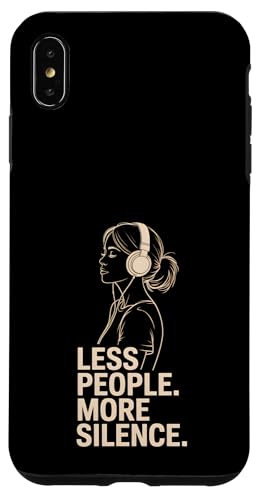 Less People More Silence Introvert Minimalist Kopfhörer Lofi Hülle für iPhone XS Max Less People More Silence Introvert Minimalist Kopfhörer Lofi Hülle für iPhone XS Max von Antisocial People Wear - Autism & ADHD Support