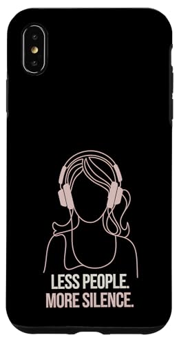 Less People More Silence Introvert Minimalist Kopfhörer Lofi Hülle für iPhone XS Max Less People More Silence Introvert Minimalist Kopfhörer Lofi Hülle für iPhone XS Max von Antisocial People Wear - Autism & ADHD Support