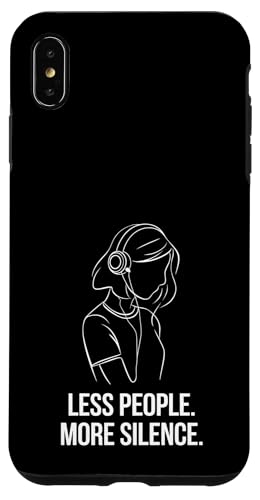 Less People More Silence Introvert Minimalist Kopfhörer Lofi Hülle für iPhone XS Max Less People More Silence Introvert Minimalist Kopfhörer Lofi Hülle für iPhone XS Max von Antisocial People Wear - Autism & ADHD Support