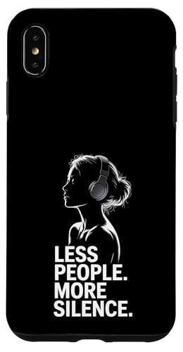 Less People More Silence Introvert Minimalist Kopfhörer Lofi Hülle für iPhone XS Max Less People More Silence Introvert Minimalist Kopfhörer Lofi Hülle für iPhone XS Max von Antisocial People Wear - Autism & ADHD Support
