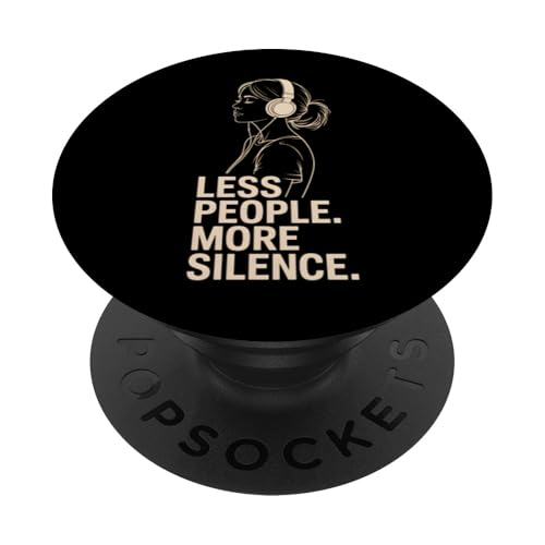 Less People More Silence Introvert Minimalist Kopfhörer Lofi PopSockets Klebender PopGrip Less People More Silence Introvert Minimalist Kopfhörer Lofi PopSockets Klebender PopGrip von Antisocial People Wear - Autism & ADHD Support