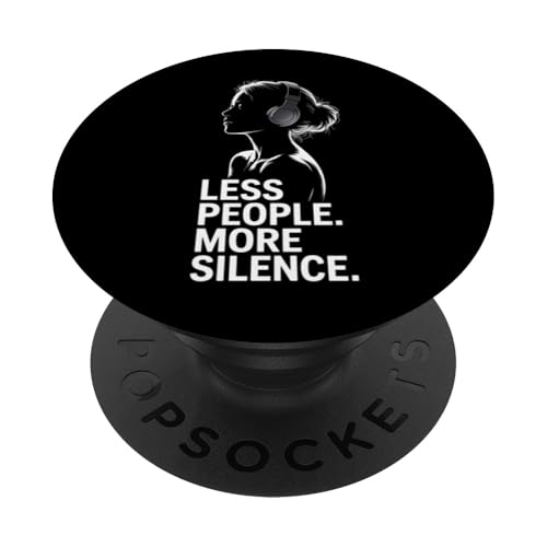 Less People More Silence Introvert Minimalist Kopfhörer Lofi PopSockets Klebender PopGrip Less People More Silence Introvert Minimalist Kopfhörer Lofi PopSockets Klebender PopGrip von Antisocial People Wear - Autism & ADHD Support