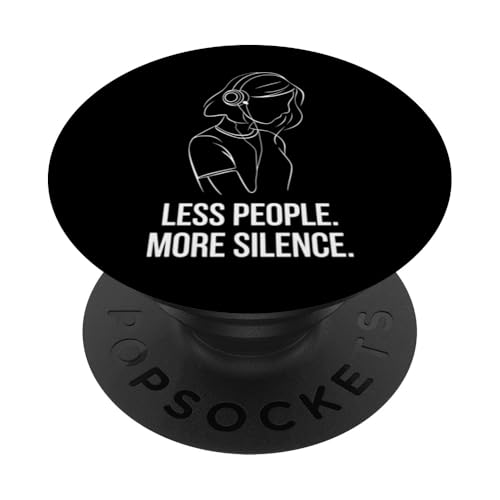 Less People More Silence Introvert Minimalist Kopfhörer Lofi PopSockets Klebender PopGrip Less People More Silence Introvert Minimalist Kopfhörer Lofi PopSockets Klebender PopGrip von Antisocial People Wear - Autism & ADHD Support