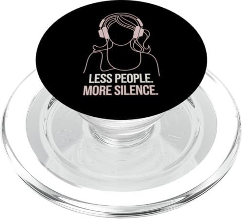 Less People More Silence Introvert Minimalist Kopfhörer Lofi PopSockets PopGrip für MagSafe Less People More Silence Introvert Minimalist Kopfhörer Lofi PopSockets PopGrip für MagSafe von Antisocial People Wear - Autism & ADHD Support