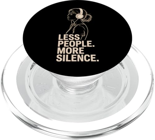 Less People More Silence Introvert Minimalist Kopfhörer Lofi PopSockets PopGrip für MagSafe Less People More Silence Introvert Minimalist Kopfhörer Lofi PopSockets PopGrip für MagSafe von Antisocial People Wear - Autism & ADHD Support