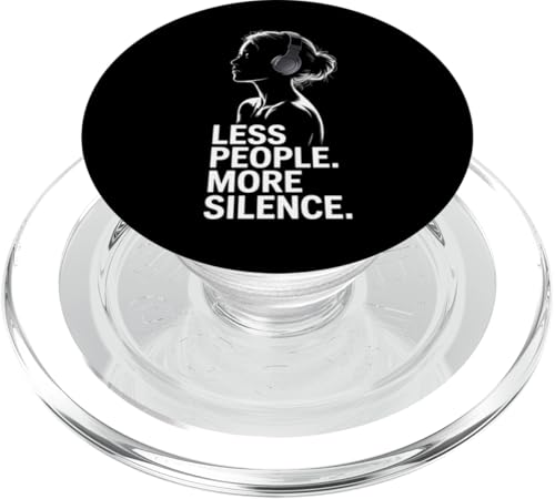 Less People More Silence Introvert Minimalist Kopfhörer Lofi PopSockets PopGrip für MagSafe Less People More Silence Introvert Minimalist Kopfhörer Lofi PopSockets PopGrip für MagSafe von Antisocial People Wear - Autism & ADHD Support