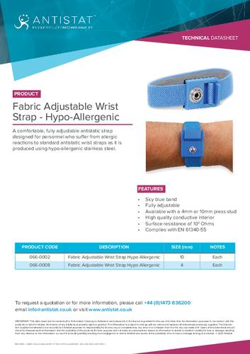 Antistat 066-0008 ESD-Handgelenkband Blau Antistat 066-0008 ESD-Handgelenkband Blau von Antistat