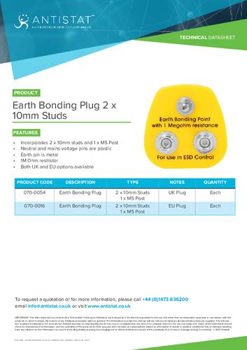 Antistat 070-0016F ESD-Erdungsstecker von Antistat