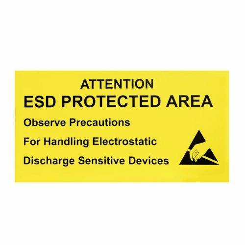 Antistat ESD-Warnschild 1 St. Gelb (L x B) 300mm x 150mm 055-0006selbstklebend von Antistat