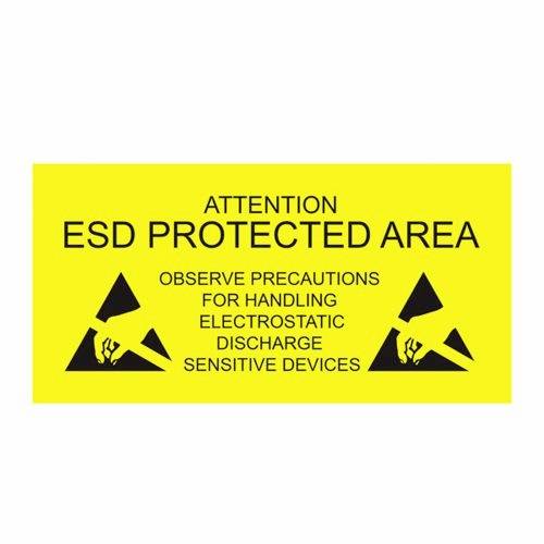 Antistat ESD-Warnschild 1 St. Gelb (L x B) 300mm x 150mm 055-0007selbstklebend von Antistat