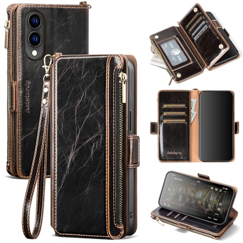 Antsturdy Schutzhülle für Samsung Galaxy S25 Edge, mit Kartenhalter, PU-Leder, Klapp-Schutzhülle, RFID-blockierend, Handschlaufe, Kreditkartenfächer, Ständer, für Herren und Damen, Kaffeebraun Antsturdy Schutzhülle für Samsung Galaxy S25 Edge, mit Kartenhalter, PU-Leder, Klapp-Schutzhülle, RFID-blockierend, Handschlaufe, Kreditkartenfächer, Ständer, für Herren und Damen, Kaffeebraun von Antsturdy
