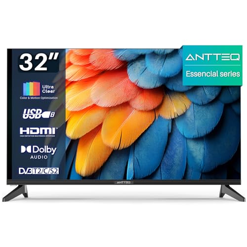Antteq Essencial Series Fernseher 32 Zoll (81 cm) LED TV,HD,Triple Tuner(DVB-T2/S2/C),Hotelmodus,E32-AH1Q1L,2024 von Antteq