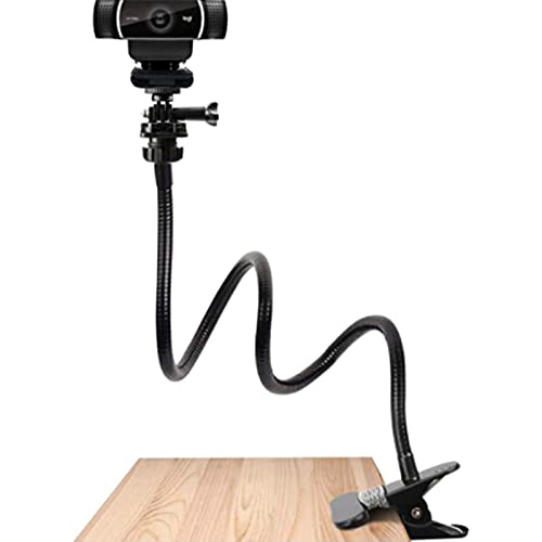 Anwangda Webcam-Ständer, verbesserter flexibler Schwanenhals, Webcam-Arm mit Backen Klemme Clip Schreibtischhalterung für Logitec h C925e C922x C930e (Größe: 63 cm) von Anwangda