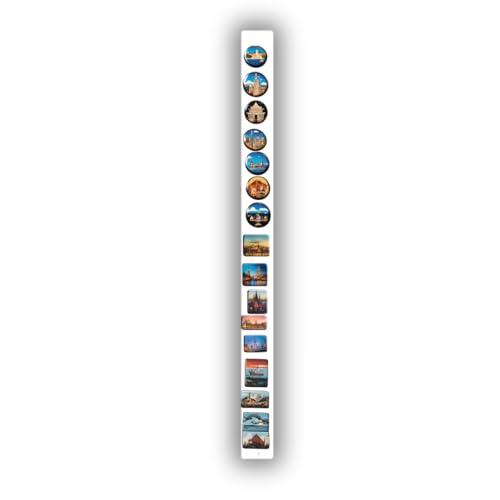 Anwicar Magnettafel - Magnetische Pinnwand - ideal für Magnete und Notizen - magnetisches Whiteboard - beschreibbare Tafel - inkl. Montageset - 80x6 cm - Weiß von Anwicar