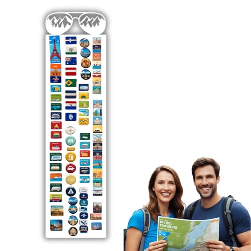 Anwicar Magnettafel - Magnetische Pinnwand mit Brillenberge-Motiv - ideal für Magnete und Notizen - magnetisches Whiteboard - beschreibbare Tafel - inkl. Montageset - 80x21 cm - Weiß von Anwicar
