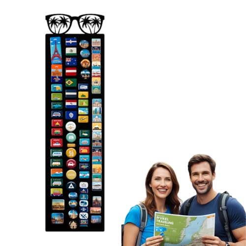 Anwicar Magnettafel - Magnetische Pinnwand mit Brillenflecken-Motiv - ideal für Magnete und Notizen - magnetisches Whiteboard - beschreibbare Tafel inkl. Montageset - 80x21 cm - Schwarz von Anwicar