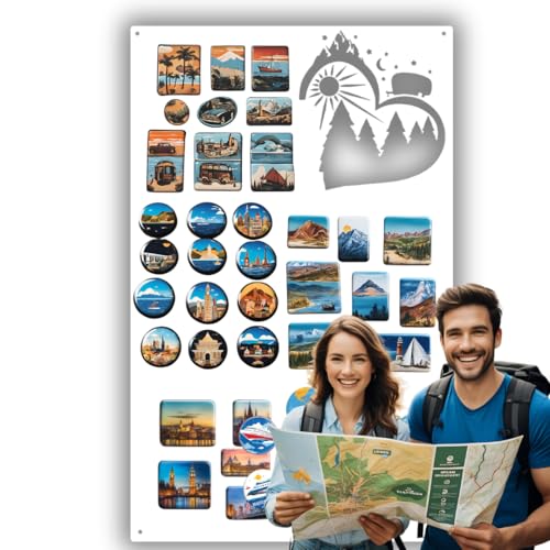 Anwicar Magnettafel - Magnetische Pinnwand mit Herz-Motiv - ideal für Magnete und Notizen - magnetisches Whiteboard - beschreibbare Tafel - inkl. Montageset - 50x80 cm - Weiß von Anwicar