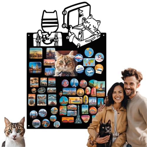 Anwicar Magnettafel - Magnetische Pinnwand mit Katzenmotiv - ideal für Magnete und Notizen - magnetisches Whiteboard- beschreibbare Tafel mit Kreidemarkern - inkl. Montageset - Schwarz - 80x50 cm Anwicar Magnettafel - Magnetische Pinnwand mit Katzenmotiv - ideal für Magnete und Notizen - magnetisches Whiteboard- beschreibbare Tafel mit Kreidemarkern - inkl. Montageset - Schwarz - 80x50 cm von Anwicar