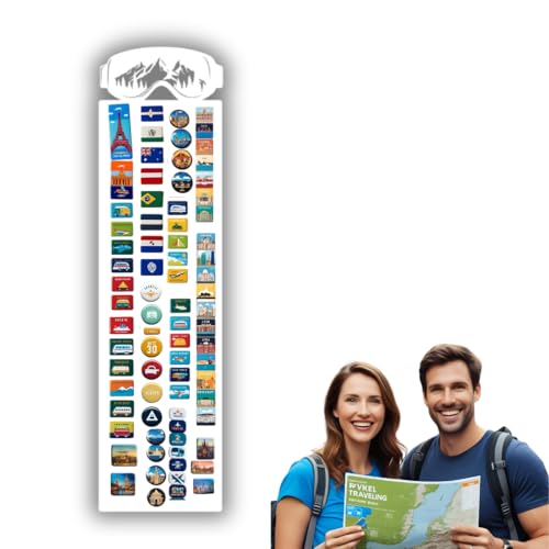 Anwicar Magnettafel - Magnetische Pinnwand mit Skibrille-Motiv - ideal für Magnete und Notizen - magnetisches Whiteboard - beschreibbare Tafel - inkl. Montageset - 80x21 cm - Weiß von Anwicar