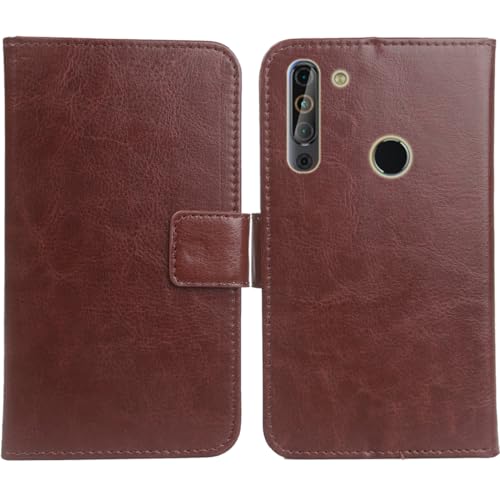 Anybird Braun Premium PU Leder Tasche Schutz Hülle Handy Case Wallet Cover Etui Ledertasche Für Casper Via X20 6.53" von Anybird