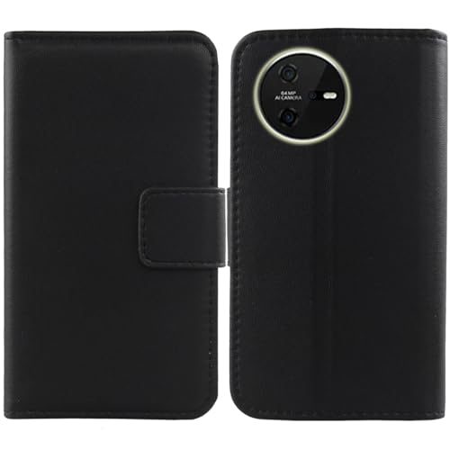 Anybird Flip Echt Leder Tasche Hülle Für Casper VIA A40 6.78" Lederhülle Handyhülle Schutz Klapp Handy Etui Cover Case (Schwarz) von Anybird