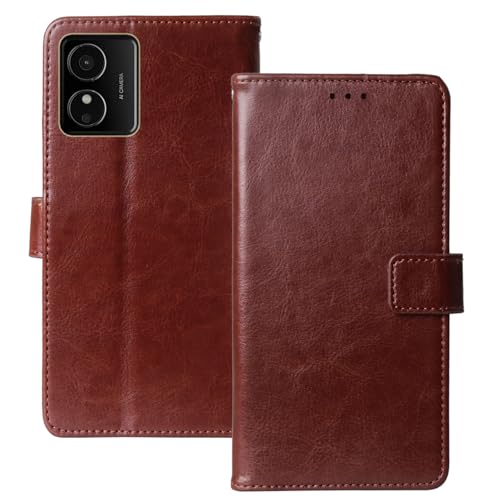 Anybird Flip Leder Tasche Hülle Für HMD Arc/HMD Key/HMD Aura² 6.52" Lederhülle Handyhülle Schutzhülle Handytasche Handy Etui Cover Case Abdeckung (Braun) von Anybird