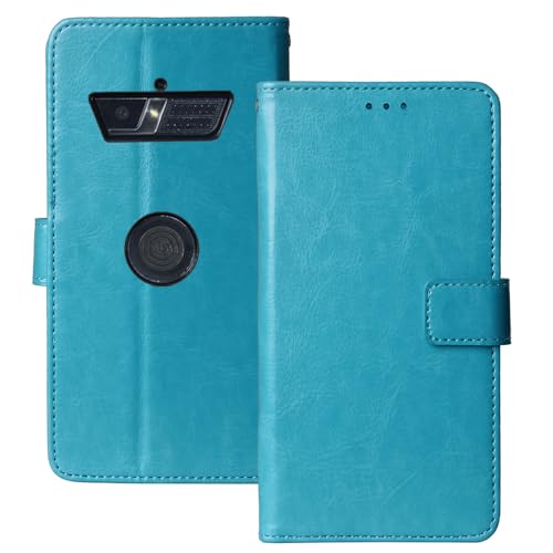Anybird Flip Leder Tasche TPU Silikon Hülle Für Crosscall Core S4 / S5 2.4" Lederhülle Handyhülle Schutzhülle Handytasche Handy Etui Cover Case Abdeckung (Blau) von Anybird