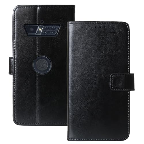Anybird Flip Leder Tasche TPU Silikon Hülle Für Crosscall Core S4 / S5 2.4" Lederhülle Handyhülle Schutzhülle Handytasche Handy Etui Cover Case Abdeckung (Schwarz) von Anybird